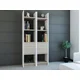 Hanah Home Polica 66,2x150x29,5cm Belo-Krem