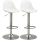 Homestar Set barskih stolov 2 kosa 40x42x82-104 cm bela