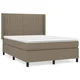 Vidaxl Box spring postelja z vzmetnico taupe 140x200 cm blago