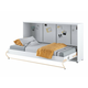 Krevet - ormar Concept Pro Lenart AH110 (Bijela + Sjajno bijela) Jednostruki, Bijela, 90x200, Laminirani iveral, Basi a doghePodnice za krevet, 127x215x109cm