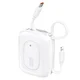 DUDAO K32 10000 mAh prenosna baterija z vgrajenim kablom USB-C za iPhone Lightning 22,5 W - bela