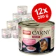 Varčno pakiranje Animonda Carny Adult 12x200 g - Govedina, piščanec & račja srca
