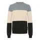 BLEND Pulover BHBRANKO kremna/golobje modra/temno zelena