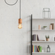 Opviq Luster Xanthos-N-858, 49 cm, E27, Crni
