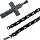 Moška ogrlica RE - 38739 - Črna / 60cm KP38739