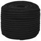 vidaXL Večnamenska vrv 14 mm 50 m Črna Poliester