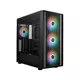 Cooler Master ohišje MasterBox 600, ATX, prozorna stranska plošča, 3x 140mm ARGB ventilator, 1x 120mm ARGB ventilator, ARGB Hub, črno