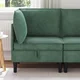 vidaXL Sofa z shranjevanjem Morsko zelena Žamet