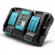 shumee PowerFix DC18RD DualCharge Pro | Dvojni polnilnik Makita 18V | LED | 4A | 100-240V | Toplotna zaščita in zaščita pred preobremenitvijo | Oboževalec |