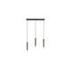 Leuchten Direkt 15618-60 - Luster na sajli BRUNA 3xE27/60W/230V mesing