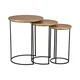Eglo 424053 - SET 3x pomoćnih stočića TOWADA braon/crna