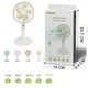MULIN SRLS 2v1 Polnilni Ventilator 13cm - Turkizno Moder