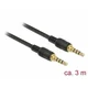Delock kabel stereo jack 3,5 mm, 4-pinski, moški > moški, 3 m, črn