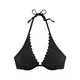 LASCANA Bikini zgornji del Scallop, črna
