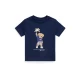 Polo Ralph Lauren Majica mornarska/svetlo modra/svetlo rjava/bela