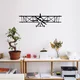 Wallity Zidna dekoracija Airplane, 70x23 cm, 1.2mm,, Crna