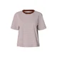 SELECTED Majica SLFESSENTIAL rjasto rjava/bela