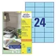 AVERY ZWECKFORM etikete 3449 70X37, modre, zavitek 100 listov