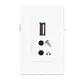 USB 2.0 + 2x Mini Jack modul bele barve 20 cm, BN4900-USB A+2XJ