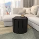 Wallity Klub sto Lori 44,5x41x44,5cm Crno-Mermer