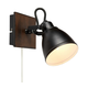 Markslöjd 108211 - Zidna reflektorska svjetiljka NATIVE 1xE14/18W/230V crna/drvo