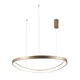 Viokef LED viseča luč Loop, zlata, O 80 cm - Dnevna soba / jedilnica - Sodobni - zlato, belo - Kovina