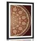 Plakat s paspartujem okrasna Mandala s čipko v bordo barvi - 40x60 no frame