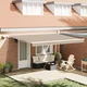 Skrovita tenda Bež 450 × 300 cm Tkanina i čelik