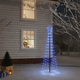 vidaXL Božično drevo s konico 108 modrih LED diod 180 cm