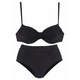 LASCANA Bikini, črna