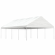 Greatstore Paviljon s streho bel 8,92x5,88x3,75 m polietilen