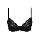 Trendyol Black Lace Rope Strap Demi Covered Knitted Bra