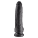 King Cock 23 cm Dildo sa Testisima Crni