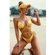 Bikini kopalke z vzorcem kačje kože, rumene