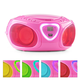 AUNA ROADIE BOOMBOX, roza, CD, USB, MP3, AM / FM radio, Bluetooth 2.1, LED efekt u boji