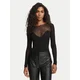 Elisabetta Franchi Bodi BO-056-67E2-V250 Črna Fitted Fit