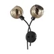 EGLO Zidna lampa CREPPO 2xE14 crna/zlatna 39692