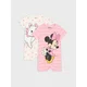 Sinsay - 2-pack pamučni rampers sa printom Minnie and Marie - pastelno roze