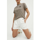 Kratke hlače Napapijri M-Aberdeen za žene, boja: bež, bez uzorka, visoki struk, NP0A4I51N1A1