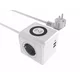 MicroConnect Razdelilnik PowerCube, 3 vtičnice brezžično, 2 USB-A, 1 USB-C, 1,5m, bel