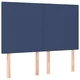 Vidaxl Vzglavje postelje modro 144x5x118/128 cm blago