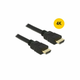 DELOCK HDMI kabel z mrežno povezavo (1.5m), črn