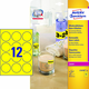 AVERY ZWECKFORM etikete za označevanje, neon rumene o 63,5 mm - L7670Y-25