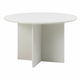 Svetlo siva okrogla jedilna miza o 120 cm Palma – Unique Furniture