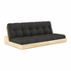 Temno siva raztegljiva sedežna garnitura 196 cm Base – Karup Design