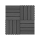 Den Talne plošče 11 kosov globok relief WPC 30x30 cm 1 m2 črna
