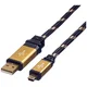 Gold ROLINE USB 2.0 USB A (M) -> USB mini 5pin B (M), 0.8 m - black / gold 11028821