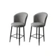 Hanah Home Set barskih stolica Alte, 2 komada, Sivo-crni