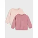 Sinsay - Pamučni duksevi crewneck 2 pack - roze