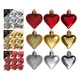 Kuglice za bor, UKRAS Srca Red/Gold/Silver 9/1 Zlatna